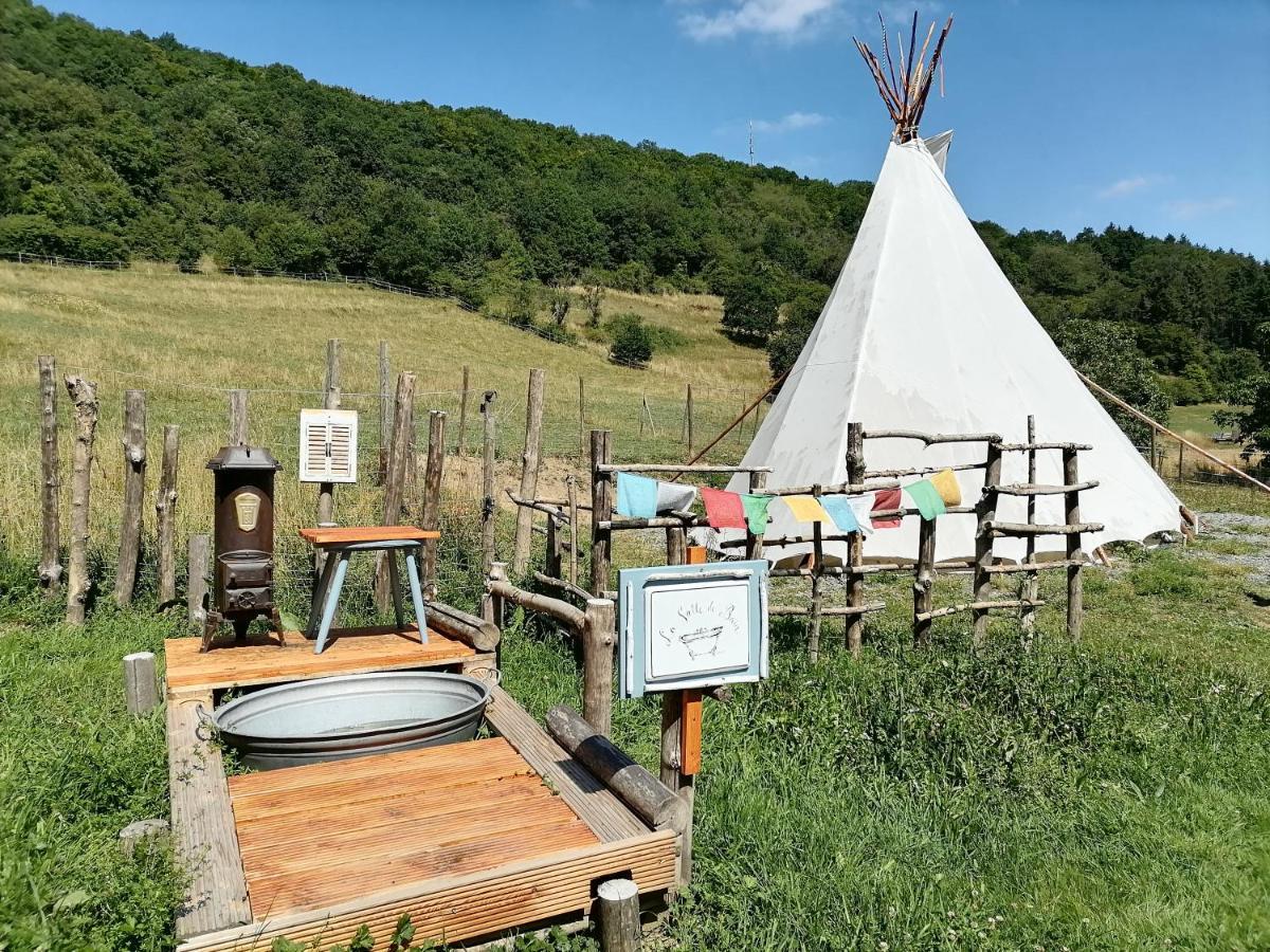 Zuruck Zur Natur - Urlaub Im Zirkuswagen, Sommeratelier Oder Schindelwagen Adenbach Exterior photo